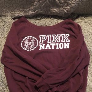 Pink nation crew neck.